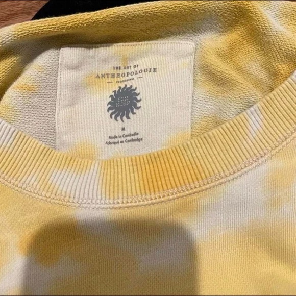 Anthropologie Yellow Tie-Dye Sweatshirt - Picture 3 of 4